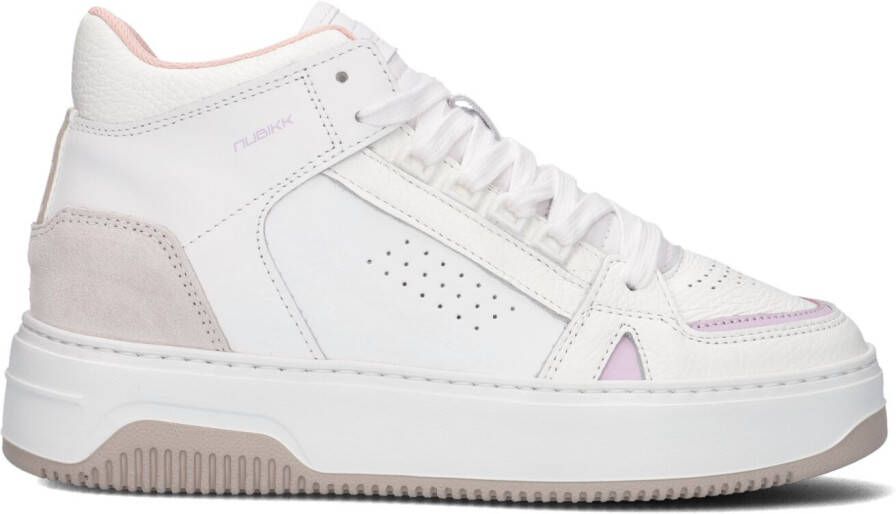 Nubikk Witte Hoge Sneaker Basket Mid Dames