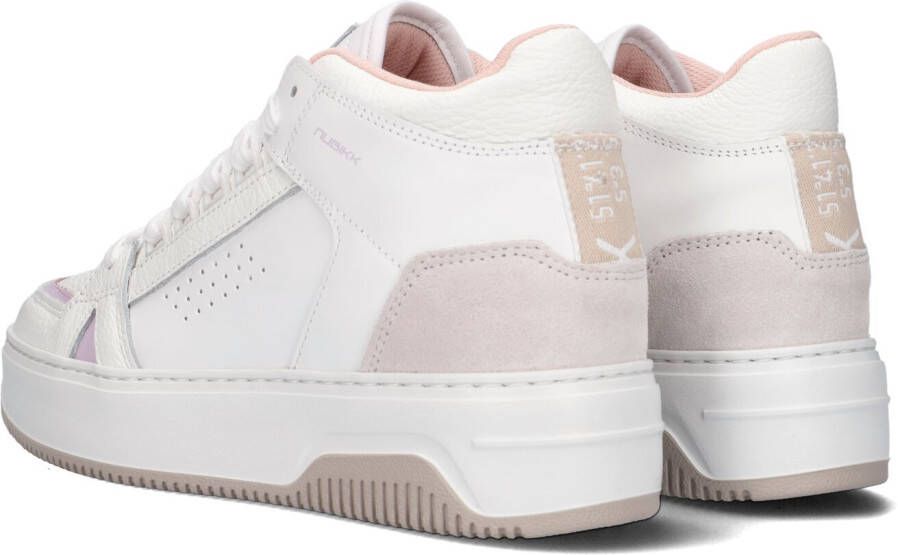 Nubikk Witte Hoge Sneaker Basket Mid Dames