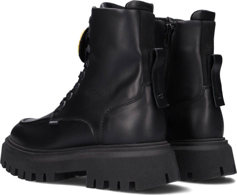 NUBIKK Zwarte Veterboots Fae Aubine Jr