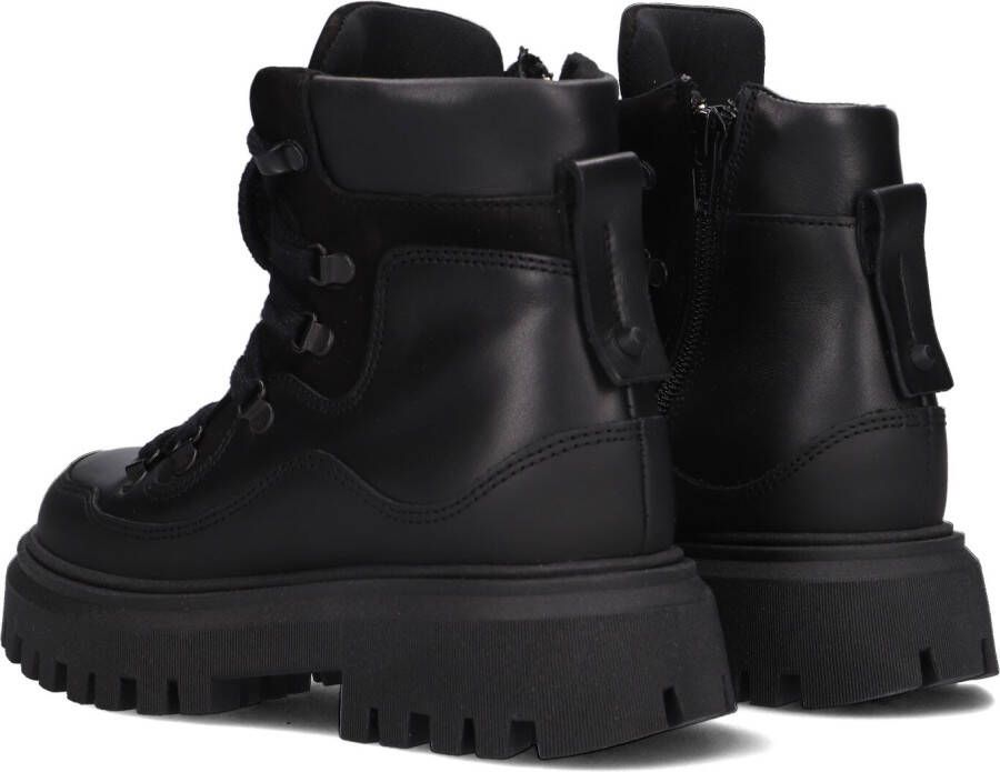 NUBIKK Zwarte Veterboots Fae Montagne Jr