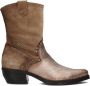 Bruin Tinten D268 Enkellaarsjes Enkelboots met rits Dames Bruin - Thumbnail 3