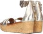 Strappy Sandals 722025 Sandalen Met Sleehak Dames Goud - Thumbnail 3