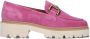 Chain Detail Bee Bold Loafers Instappers Dames Roze - Thumbnail 2