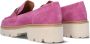 Chain Detail Bee Bold Loafers Instappers Dames Roze - Thumbnail 3