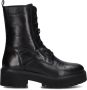 Omoda 16477 Veterboots Laarzen Met Veters Dames Zwart - Thumbnail 1