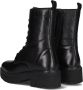 Omoda 16477 Veterboots Laarzen Met Veters Dames Zwart - Thumbnail 3