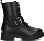 Omoda Luna-42 Veterboots Laarzen Met Veters Dames Zwart - Thumbnail 2