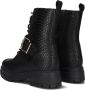 Omoda Luna-42 Veterboots Laarzen Met Veters Dames Zwart - Thumbnail 3