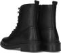 Omoda Tirza-26 Veterboots Laarzen Met Veters Dames Zwart - Thumbnail 2