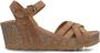 Panama Jack Vera Sandalen Met Sleehak Dames Bruin - Thumbnail 5