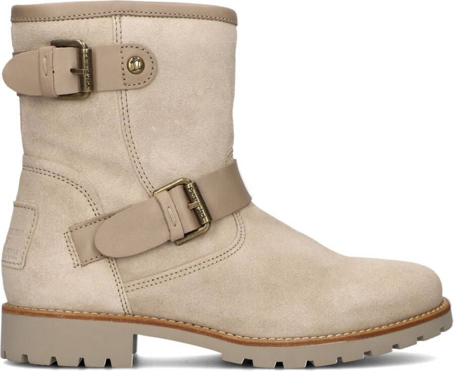 PANAMA JACK Taupe Biker Boots Felina B25