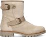 Panama Jack Taupe Suede Biker Boots Felina Beige Dames - Thumbnail 1
