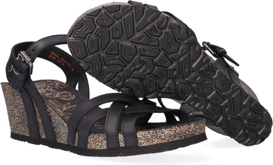 Panama Jack Zwarte Sleehak Sandaal Vera Basics Black Dames - Foto 7