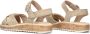 Paul Green Beige Sandaal Velours Leer Platte Rubberen Zool Beige Dames - Thumbnail 5