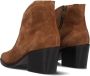 Paul Green 8110 Enkellaarsjes Enkelboots met rits Dames Cognac - Thumbnail 4