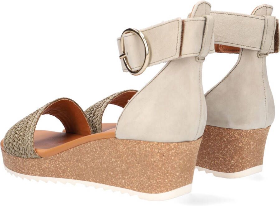 Paul Green 7793 Sandalen Met Sleehak Dames Groen - Schoenen.nl