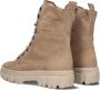 Bruin Tinten 9970 Veterboots Laarzen Met Veters Dames Taupe - Thumbnail 4