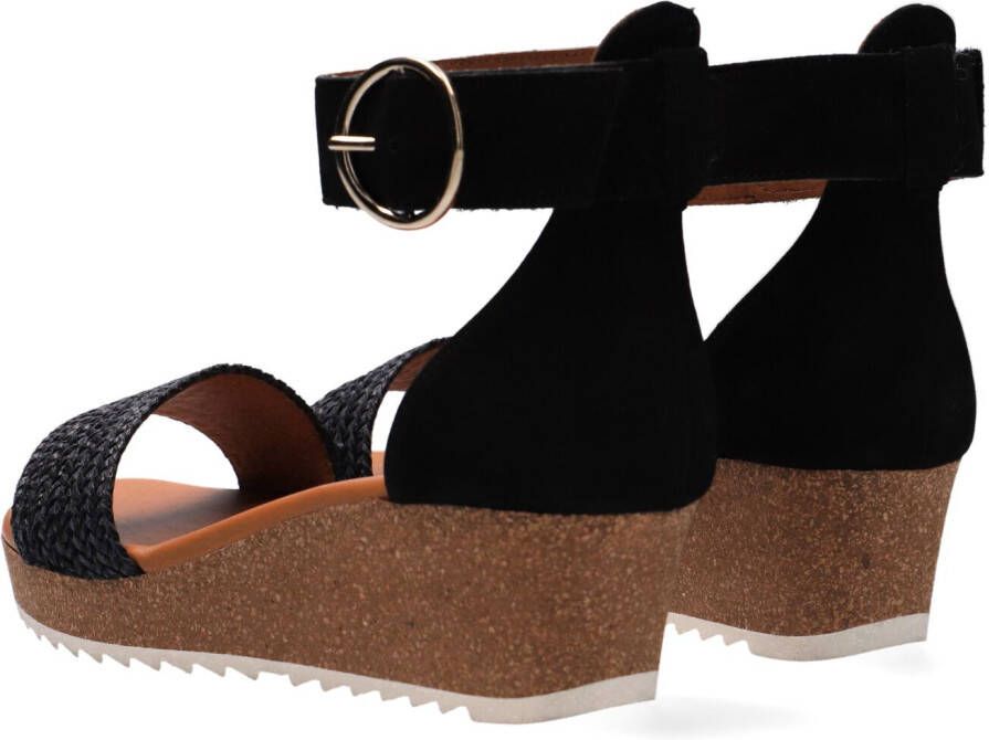 Paul Green 7793 Sandalen Met Sleehak Dames Zwart - Schoenen.nl