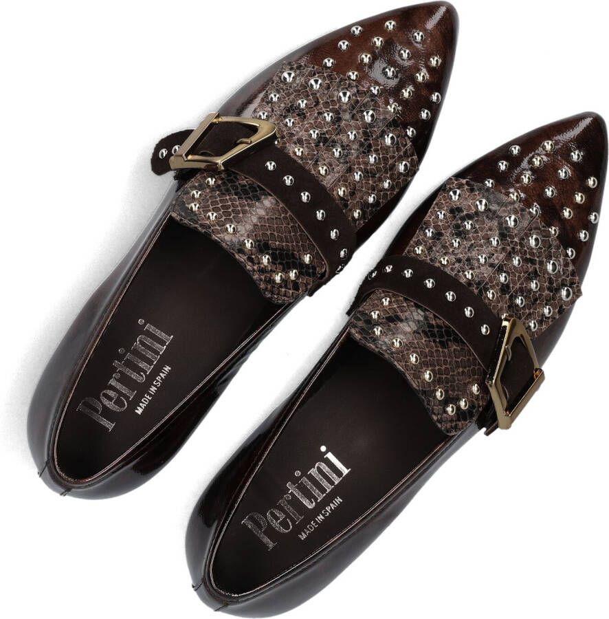 PERTINI Bruine Loafers 33065
