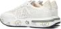 Premiata Sneakers van geperforeerde stof en suède Beige Dames - Thumbnail 3