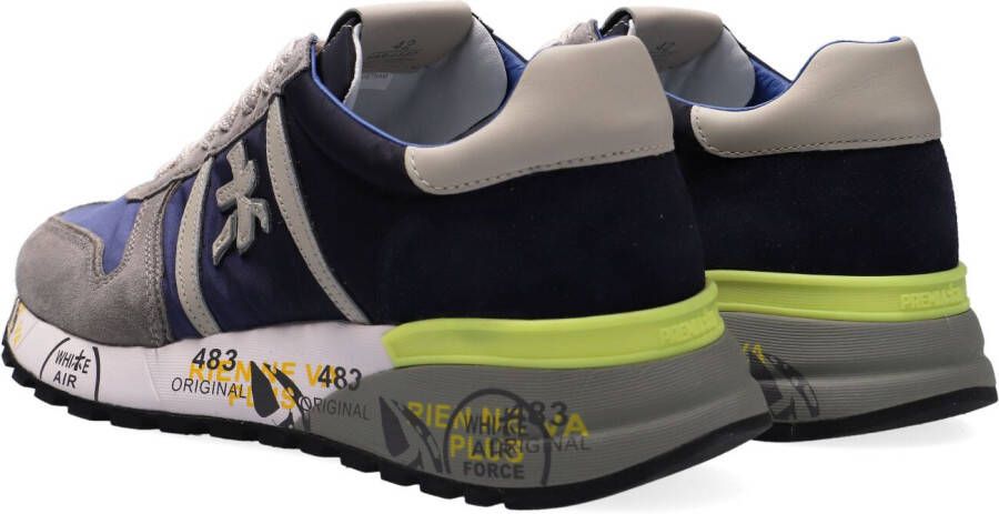 Premiata Blauwe Lage Sneakers Lander