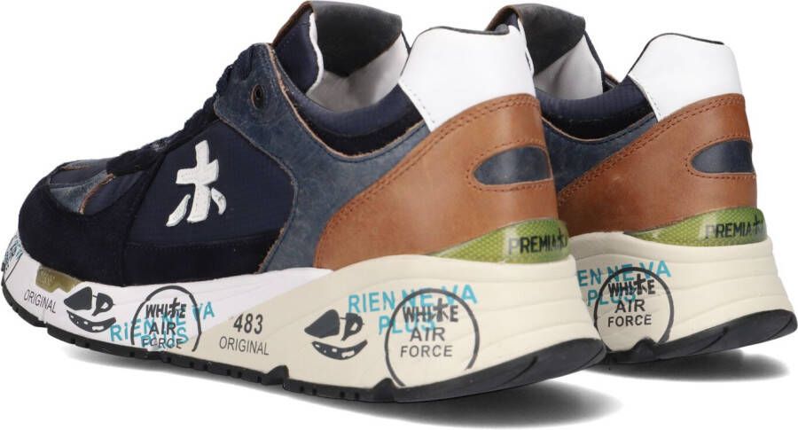 Premiata Blauwe Lage Sneakers Mase