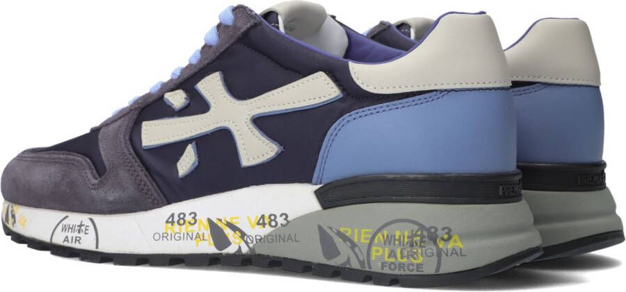 Premiata Blauwe Lage Sneakers Mick