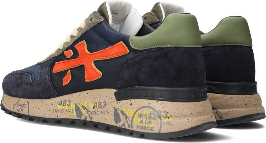 Premiata Blauwe Lage Sneakers Mick