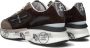 Premiata Logo Print Net en Leren Sneakers Gray Heren - Thumbnail 3