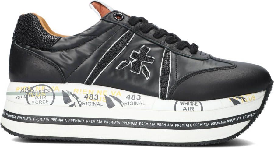 Premiata Zwarte Lage Sneakers Beth