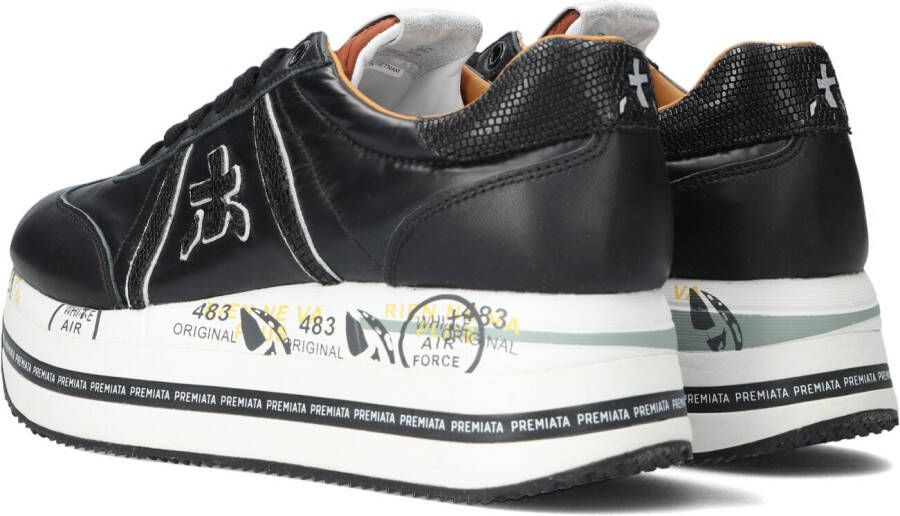 Premiata Beth sneakers met plateauzool Zwart - Foto 4