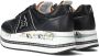 Premiata Chunky Leren Sneaker met Klassieke Prints Black Dames - Thumbnail 4