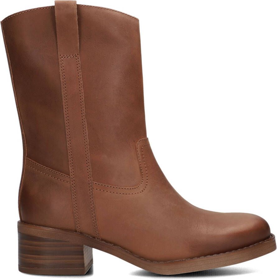 PS Poelman Esmee Enkelboots Enkellaarsjes Dames Cognac - Foto 3