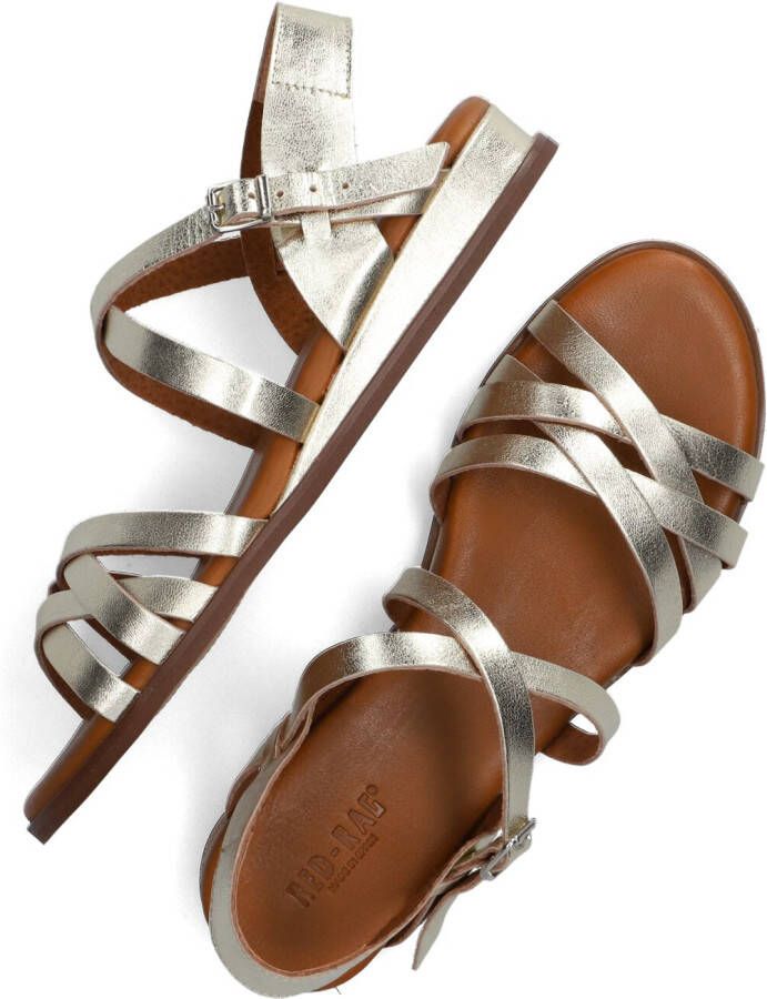 RED-RAG Gouden Sandalen 79542 Tiny Wedge