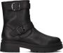 Red Rag Zwarte Leren Gesp Boots Black Dames - Thumbnail 3