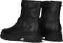 Red Rag Zwarte Leren Gesp Boots Black Dames - Thumbnail 4