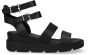 Red-Rag Red Rag Sandalen Dames Damesschoenen Leer Blokhak hoogte 5 cm 79384 Zwart - Thumbnail 6