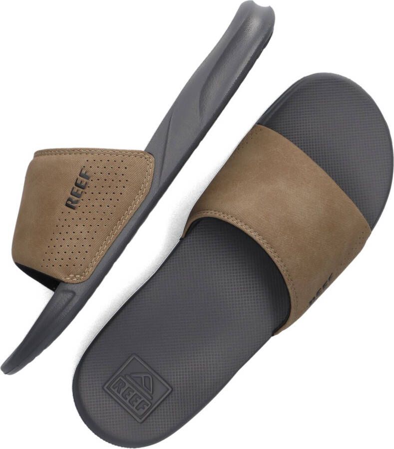 Reef One Slidegrey Tan Heren Slippers Grijs Cognac - Foto 9