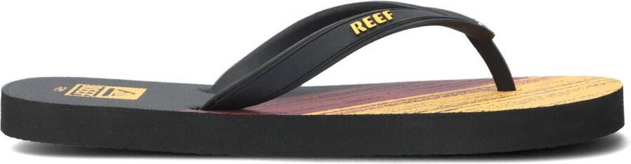 REEF Zwarte Teenslippers Switchfoot Print