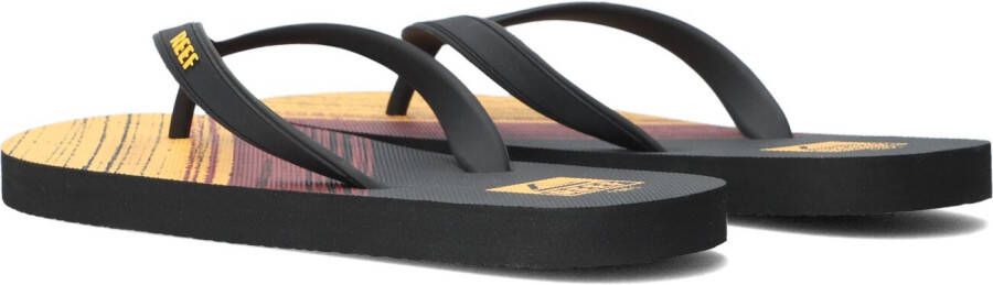 REEF Zwarte Slippers Switchfoot Print