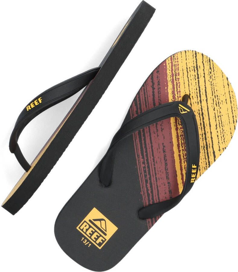 REEF Zwarte Teenslippers Switchfoot Print