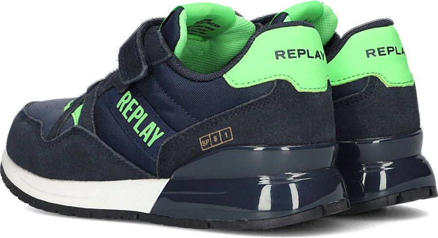 Replay Blauwe Lage Sneakers Shoot Jr