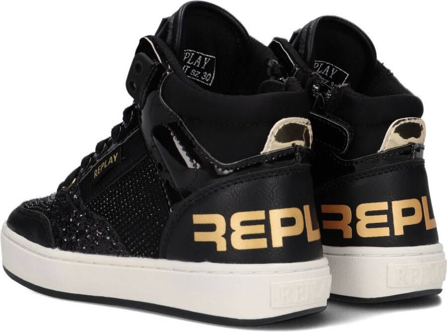Replay Zwarte Hoge Sneaker Cobra