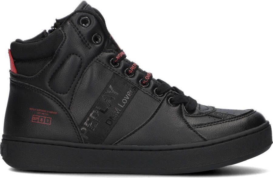 Replay Zwarte Hoge Sneaker Cobra