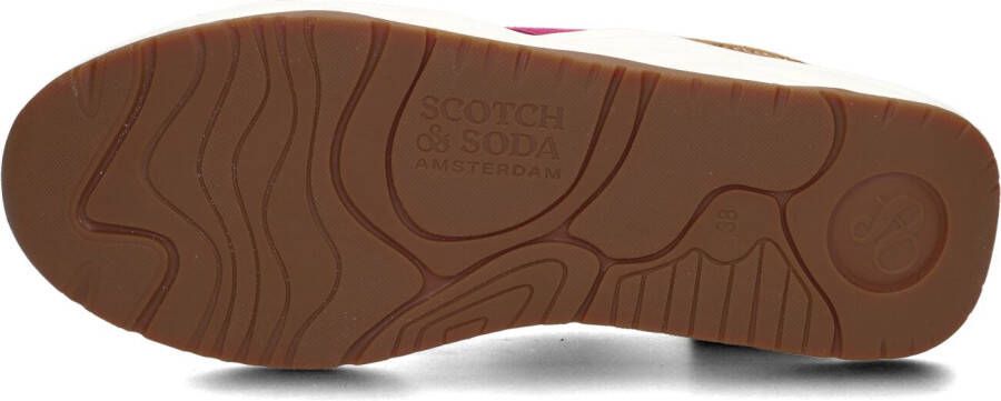 Scotch & Soda Bruine Lage Sneakers Celest