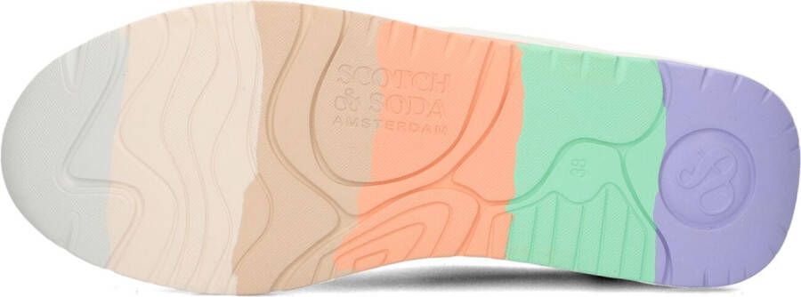 Scotch & Soda Witte Lage Sneakers Celest