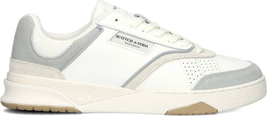 Scotch & Soda Witte Lage Sneakers Court Cup