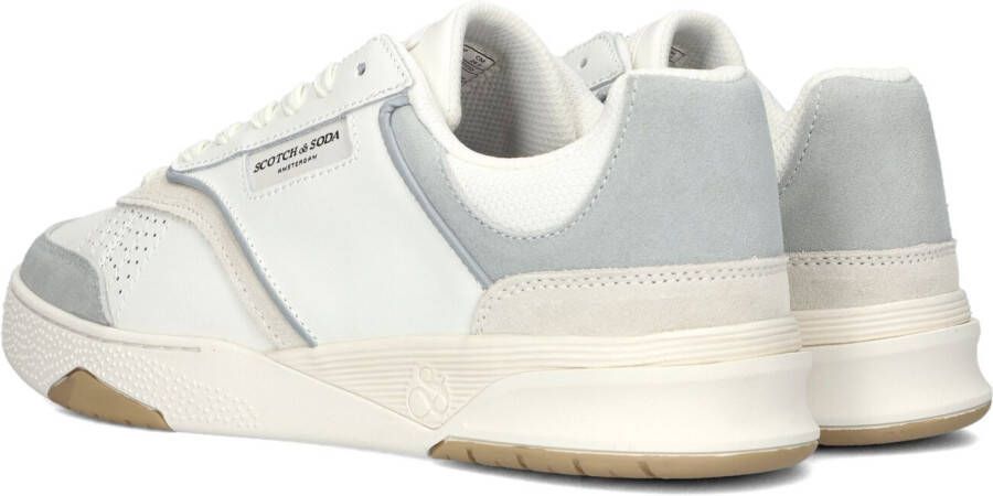 Scotch & Soda Witte Lage Sneakers Court Cup
