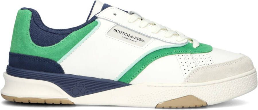 Scotch & Soda Witte Lage Sneakers Court Cup