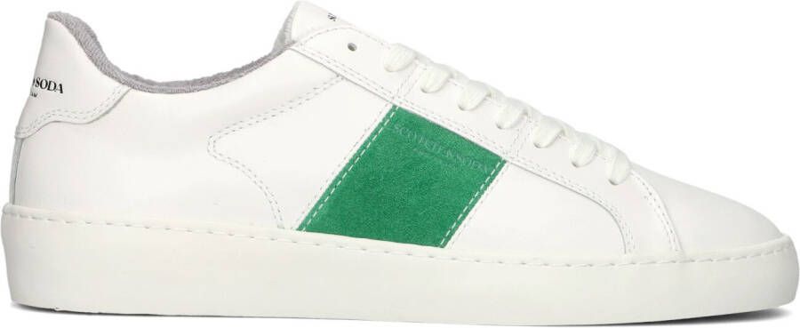 Scotch & Soda Witte Lage Sneakers Plakka 2.0